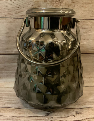 Silver Mirrored Glass Hurricane