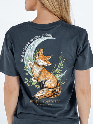 Simply Southern Short Sleeve Tee Shine Heather Navy