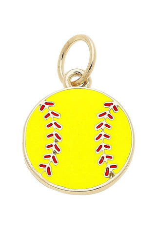 Canvas Style Charmed Softball Charm