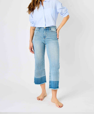 Judy Blue HW Release Hem Crop Wide 88705