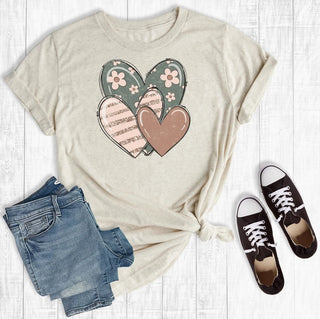 Rebel Rose Floral Heart Trio T-Shirt