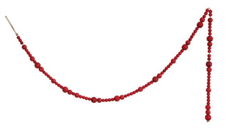Paulownia Red Wood Bead Garland