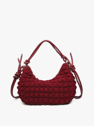 Jen & Co Nelly Quilted Puffy Shoulder Bag Wine M2514