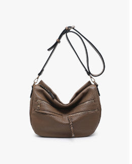 Jen & Co Josephine Multi-Pocket Crossbody Ash Brown M2800