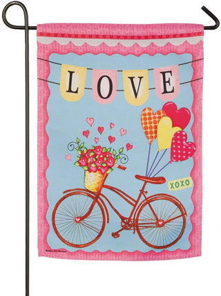 Valentine’s Day Bicycle Garden Flag