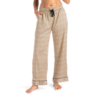 Hello Mello Beauty Sleep Satin Pajama Pants Ooh La Leopard