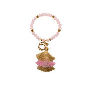 Simply Southern Crystal Bead Bangle Pink