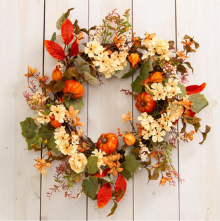Fall Foliage Pumpkins & Berries Wreath