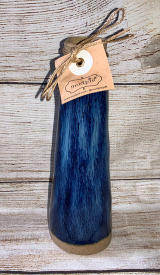 Mudpie Blue Clay Bud Vase