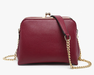 Jen & Co Kiva Snap Pouch Crossbody Merlot M2590
