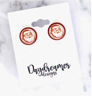 Daydreamer Designs Vintage Santa Stud Earrings