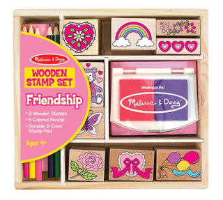 Melissa & Doug Wooden Stamp Set Friendship