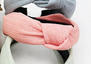 Love and Repeat Solid Knitted Headband Peach