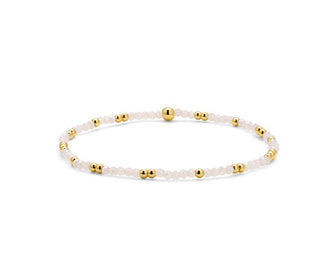 My Fun Colors Crystal Beaded Bracelet Ice White Gold