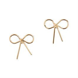 Whispers Gold Ribbon Stud Earrings WN004158