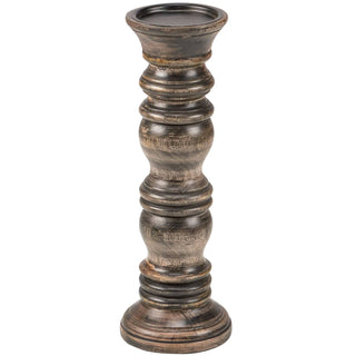 Turned Mango Candle Holder