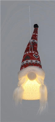 Plush Lighted Gnome Ornament