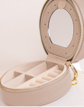 Simply Southern Miami Leather Jewelry Case Cream