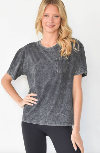 Sew In Love Scoop Neck Top Heather Grey