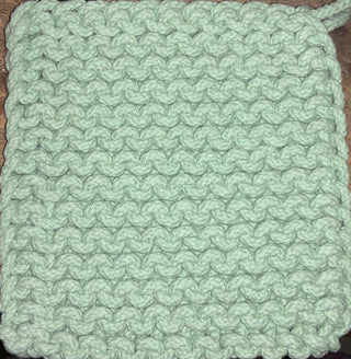 8” Square Crochet Cotton Potholder