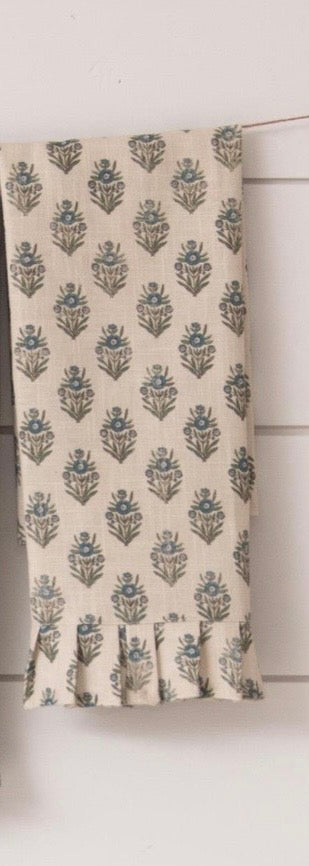 Blue Floral Print Towel Style 2