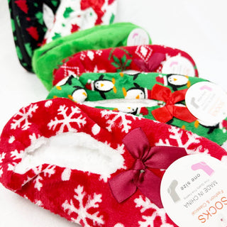 Christmas Theme Fuzzy Slippers