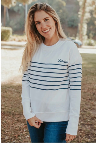French Terry Striped Crew