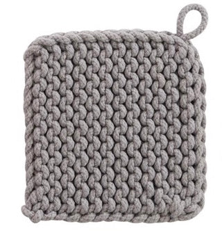 8” Square Crochet Cotton Potholder