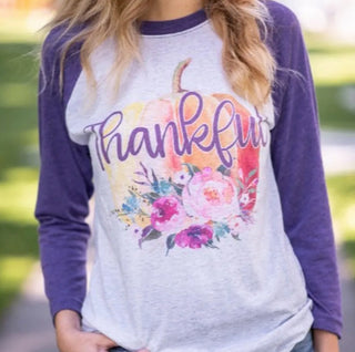 Thankful Pumpkin Fall Raglan