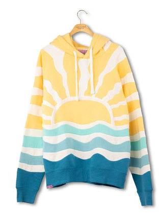 Simply Southern Hoodie Patchwork Yellow Sun