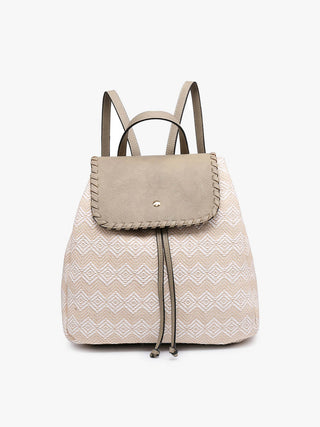 Jen & Co Backpack Saffron Diamond Beige BP1919 DIA-BG