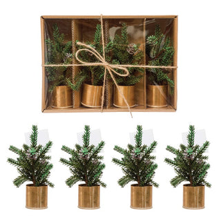 Pine Tree Place Card Holders, Boxed Set of 4