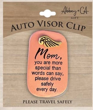 Drive Safely Visor Clip Mom