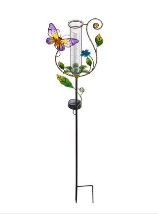 Twinkling Light Solar Rain Gauge Garden Stake