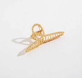 Arianna Gold Twist Claw Clip