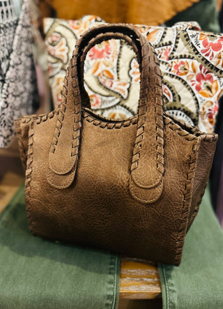 Jen & Co Marla Satchel Cocoa Pearl M2683