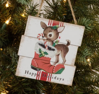Reindeer Vintage Icon Ornament