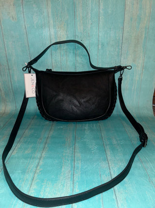 Jen & Co Sierra Whipstitch Shoulder Bag Black M2508