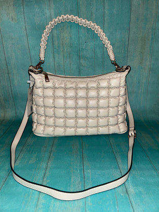 Jen & Co Jacqueline Puffer Shoulder Bag Greige M2507