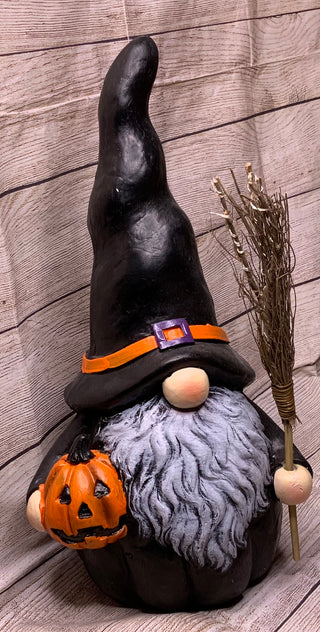 Lighted Halloween Gnome Figurine