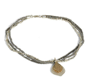 Coco + Carmen Leah Leaf Necklace - Mixed Metal 2035311