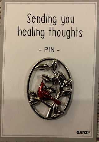 Memorial Cardinal Pin Sending You Healing Thoughts
