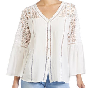 Coco & Carmen Annalise Crochet Sleeve Blouse