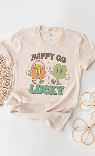 Kissed Apparel Happy Go Lucky T-Shirt Cream
