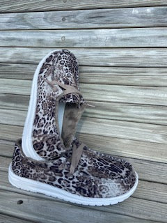 Gypsy Jazz Bonny Slip On White Black Leopard