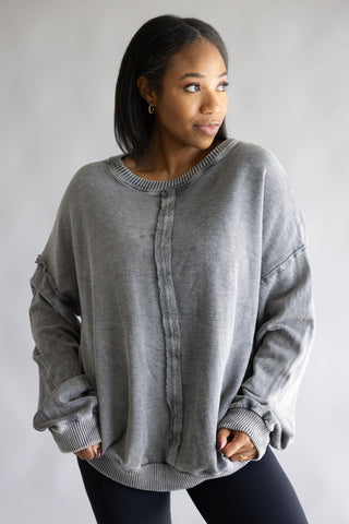 Simply Southern Drop Shoulder Pullover Leona Lead