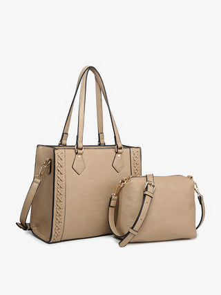 Jen & Co Betsy Crossbody Tote Taupe M2344