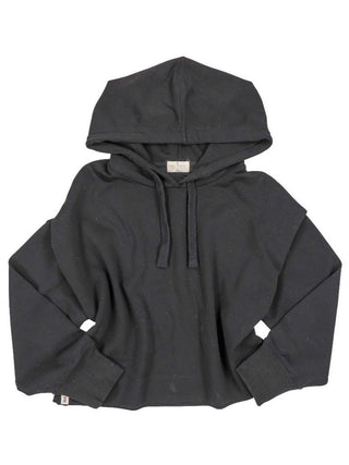 Simply Southern Hooded Crop Sweatshirt Black