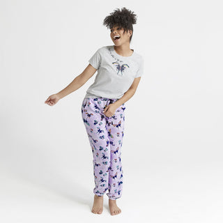 Vera Bradley Lavender Butterflies Short Sleeve Pajamas Shirt