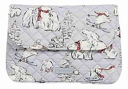 Vera Bradley Iconic Brush & Cosmetic Case Beary Merry